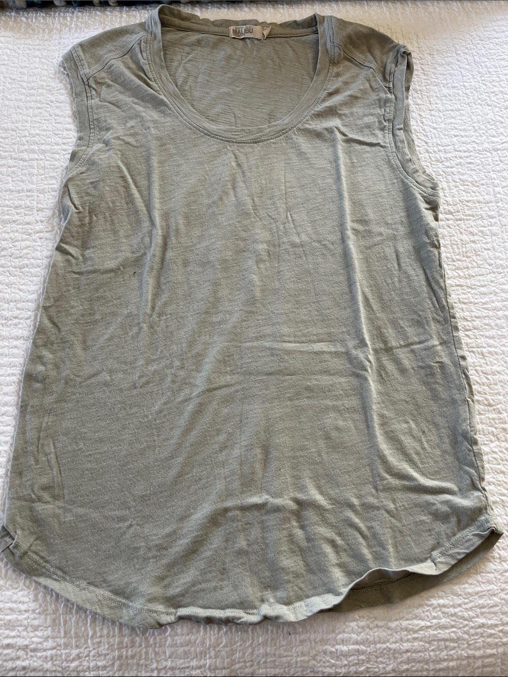 Barefoot Dreams Malibu Scoop Tank in Blue Green Gray